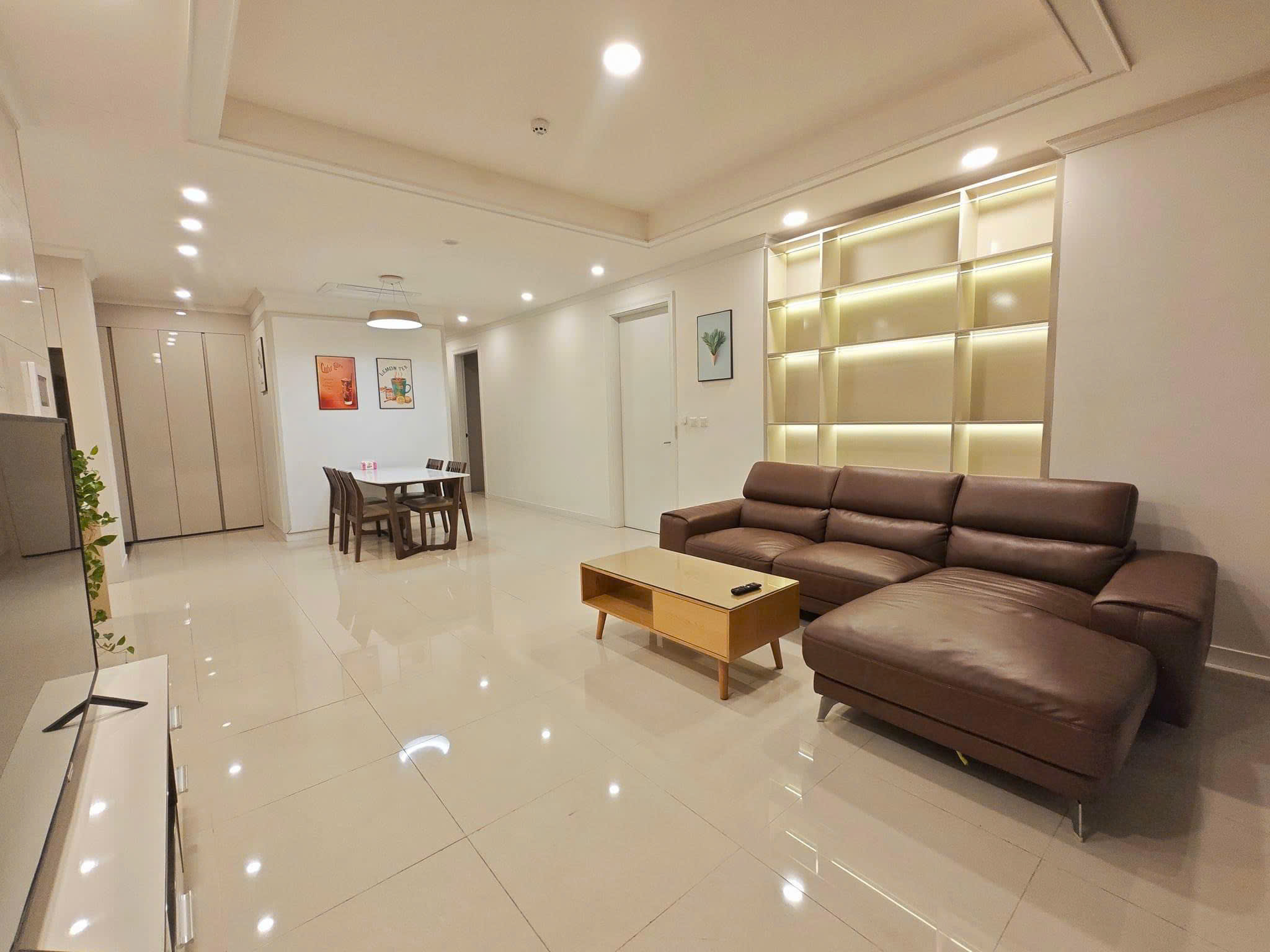 A brand-new fully furnished three-bedroom apartment at Starlake Tay Ho for rent