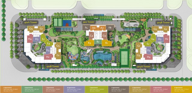 Mặt bằng tổng thể chung cư Starlake Tây Hồ Tây 